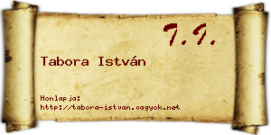 Tabora István névjegykártya