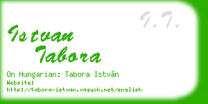 istvan tabora business card